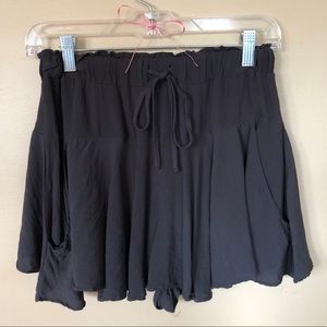 Charcoal flowy skirt